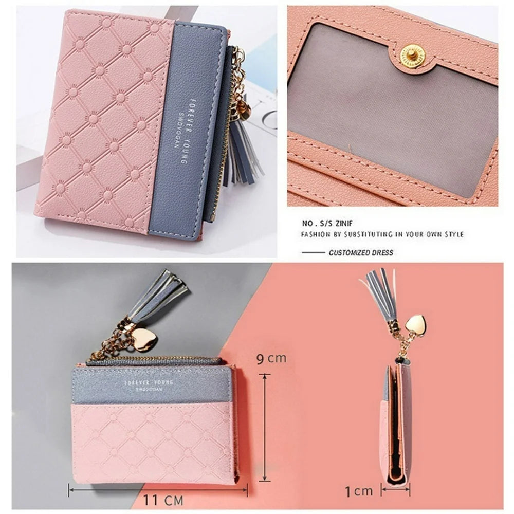 Chic Gray PU Leather Women's Wallet: Stylish Zipper Clutch & Card Holder!